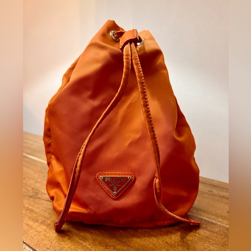 Authentic PRADA Tessuto Synthetic Pouch Bag.